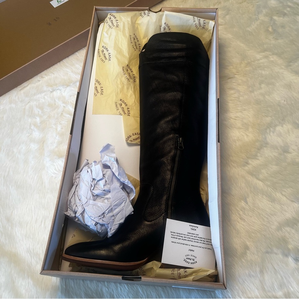 NIB Kork Ease knee- high leather Avril boot in black - Picture 9 of 9